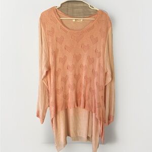 Valentines Pink Heart Pattern Womens Oversized Boutique Sweater